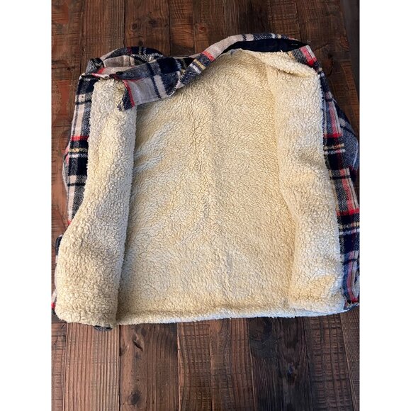 Vintage Envoy The Now Jacket Mens Wool Blend Plaid Sherpa Lined Button-Up P3 - Picture 3 of 5